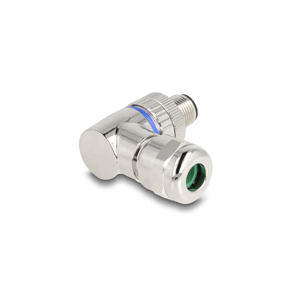 Fiche M12 Mâle 3 Pin Coudée 90° pour Installation en Espace Restreint