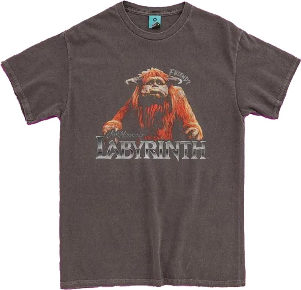 Labyrinth - "Friend" T-Shirt für Herren/Damen Uni TT341 (XL) (Schwarz/Holzkohle)