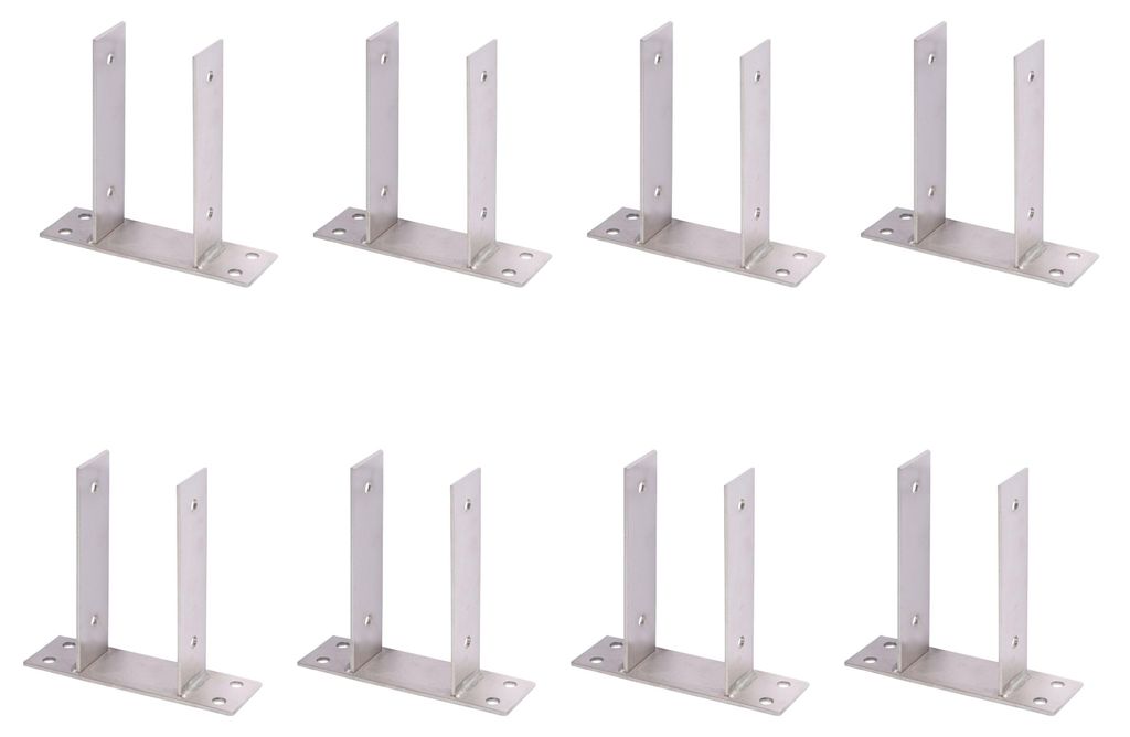 Supports U pour poteaux, Alberts, à visser, en acier Image du produit 