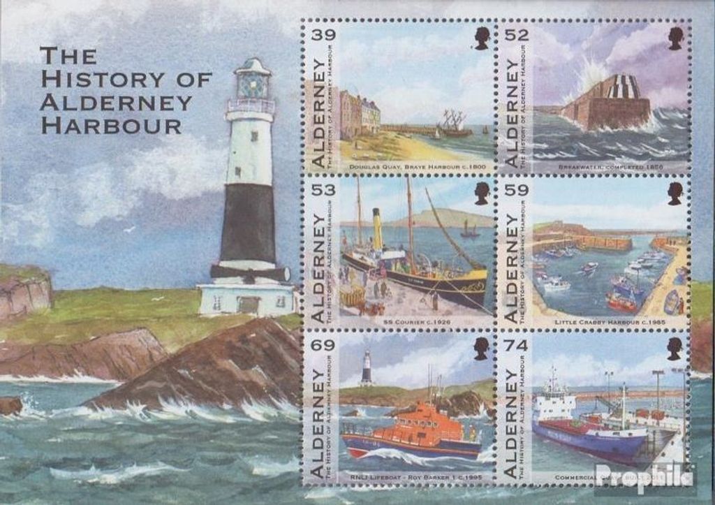 Briefmarken GB - Alderney 2012 Mi Block31 (kompl.Ausg.) postfrisch Hafen