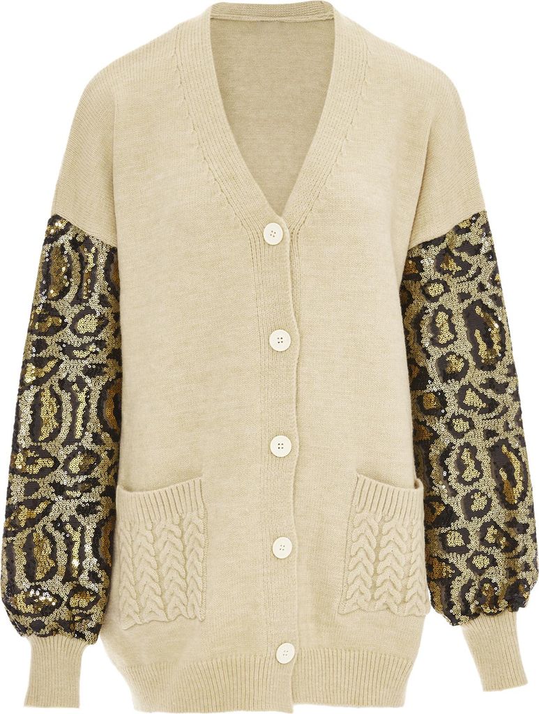 IMANE damen strickjacke - beige, M
