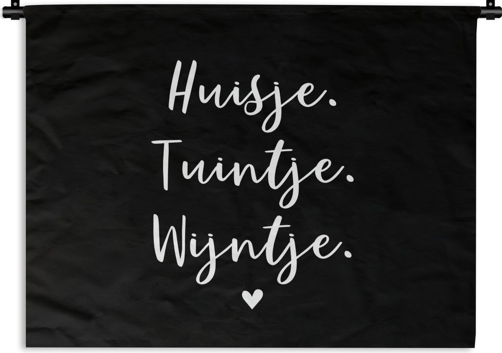 MuchoWow Wandteppich Wandbehang Haus, Garten, Wein - Zitate - Text - Wein - Haus 120x90 cm Tapisserie Dekoration Wandtuch - Wohnen - Aufhänger f...