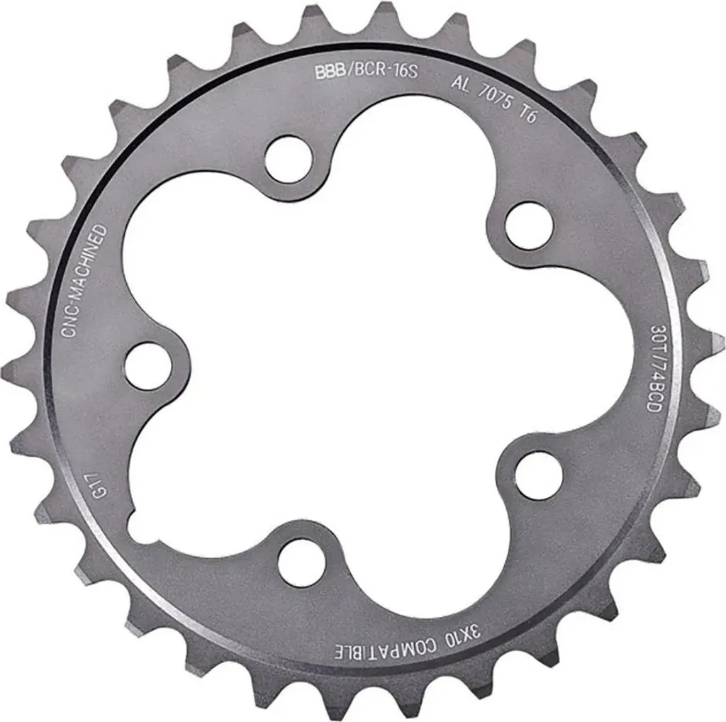 Plateau BBB Cycling 30 dents 74 mm : fini les déraillements et les bruits