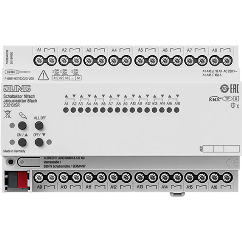 Jung KNX Schaltaktor 16f KNX 230161SR Jalousieaktor