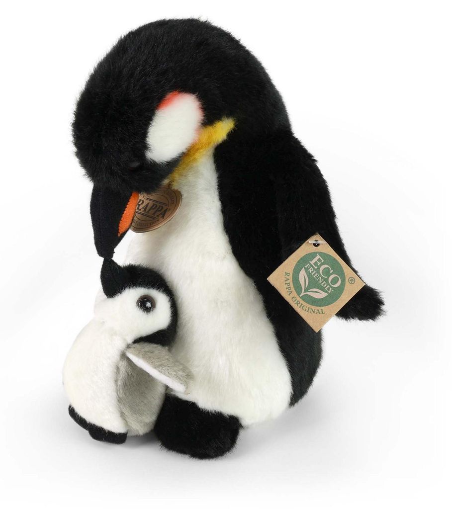 Plüschpinguin mit Jungtier, 22 cm, umweltfreundlich Produktbild 