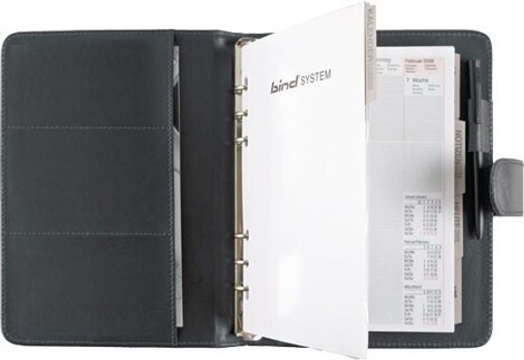 bind Terminplaner Modell 16501 A6 Kalender 2026 schwarz Produktbild 3