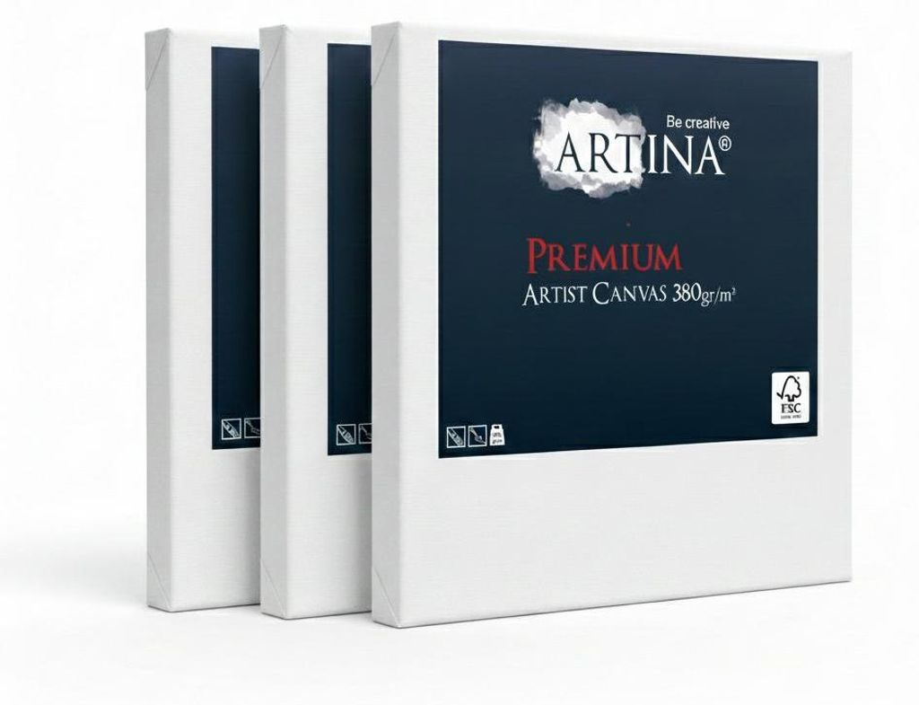 Artina Keilrahmen Leinwand Premium, 40x40cm, 3er Set Produktbild 
