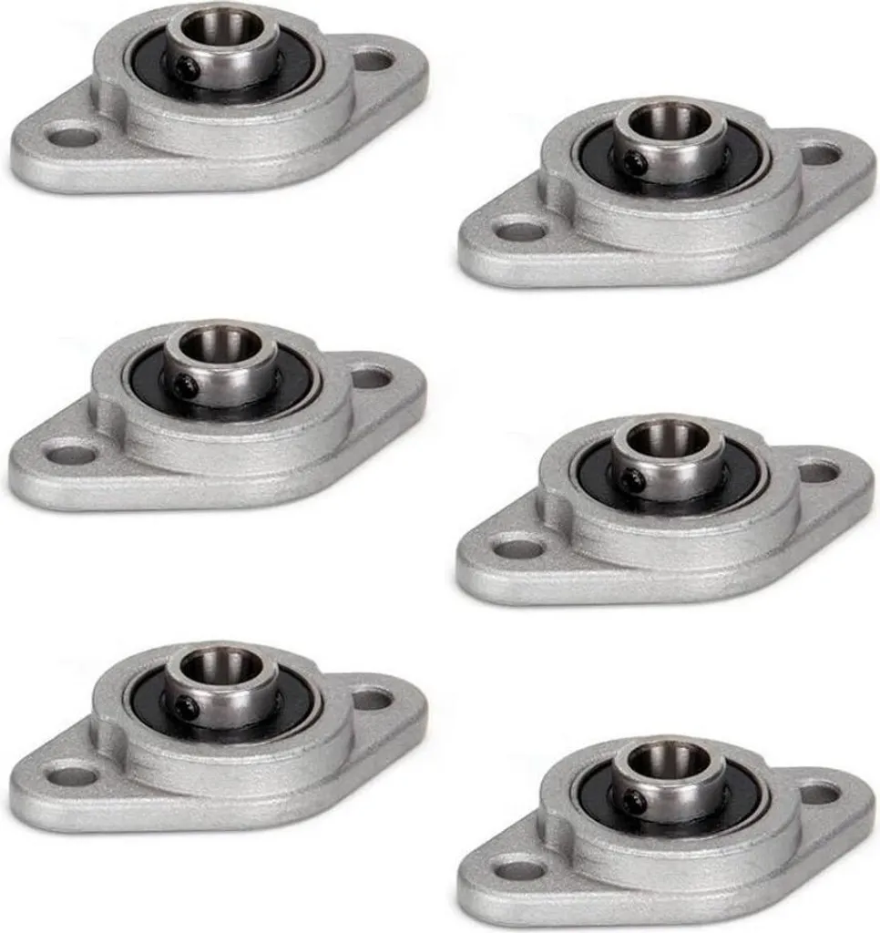 Palier auto-alignant 8 mm en zinc robuste avec roulement à billes fixe