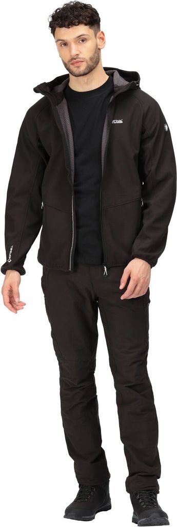 Regatta Softshelljacke Herren Arec III mit Kapuze, Größe:XL, Farbe:Schwarz