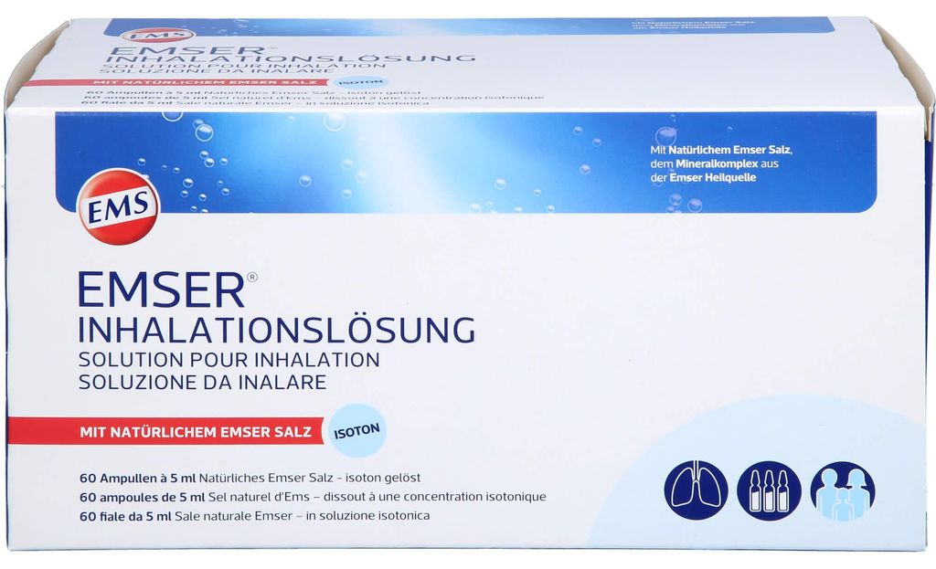 EMSER Solution pour inhalation, 60 pces. Ampoules Image du produit 