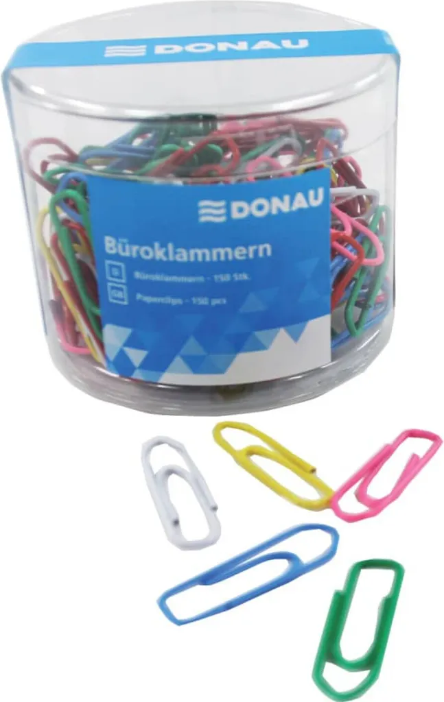 Clip Fermalettere DONAU 28mm Assortite 150pz - Ordine Perfetto in Ufficio