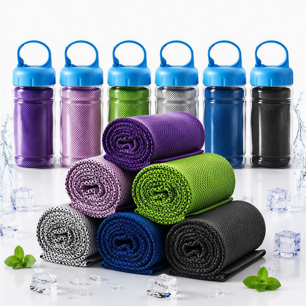 6 Stück Kühlhandtuch Cooling Towel, 100 x 30 cm, sofort Produktbild 