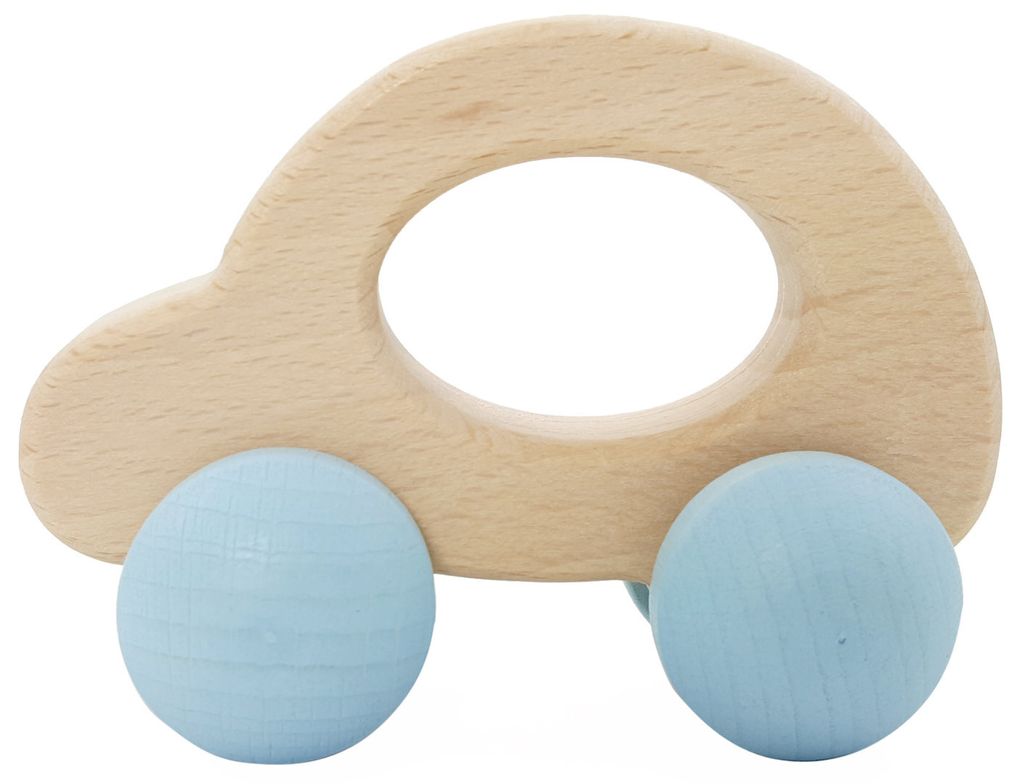 Hess Holz Greifling Rolli Auto nature blau