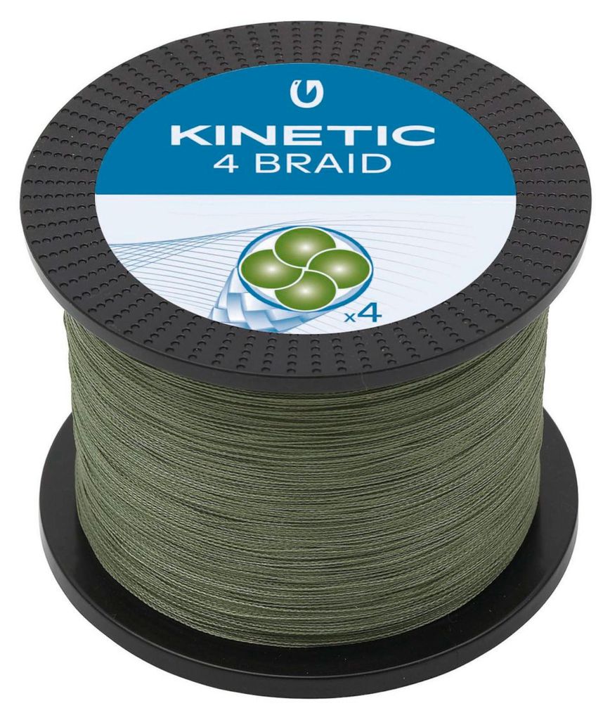 Kinetic 4-Braid Dusty Green - 1200m geflochtene Schnur, Durchmesser:0.25mm, Tragkraft:21kg