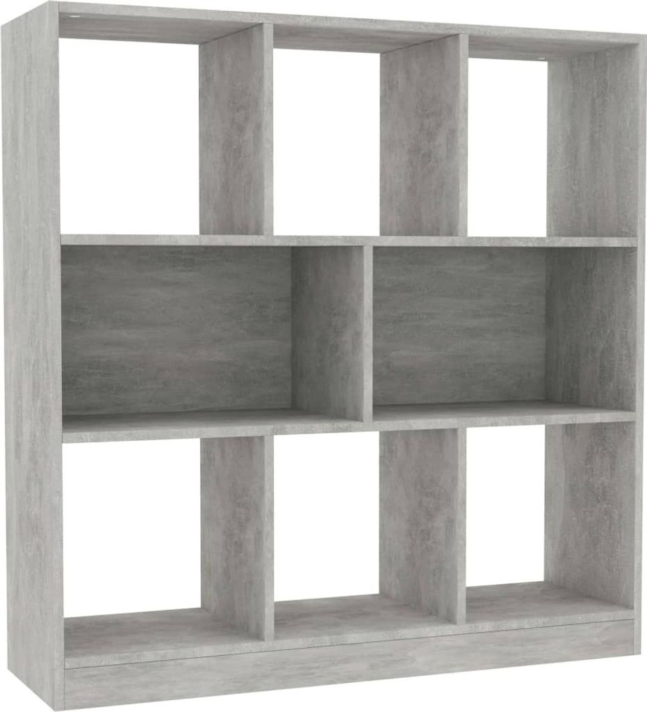 vidaXL Bücherregal Betongrau 97,5x29,5x100 cm Holzwerkstoff