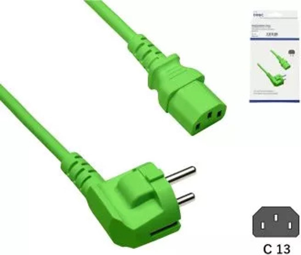 DINIC CB-N-GU-KB, 1,8 m, Netzstecker Typ F, IEC C13, Produktbild 