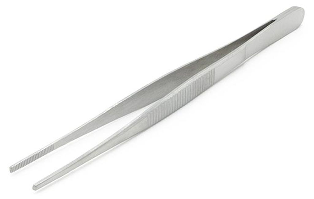 Edelstahl Futterpinzette 14 cm gerade – Rostfreie Produktbild 
