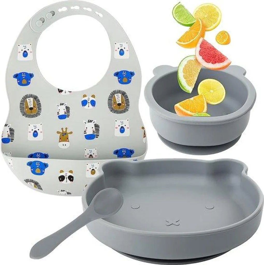 Assiette pour enfant en plastique sans BPA avec couvercle hermétique - 20cm