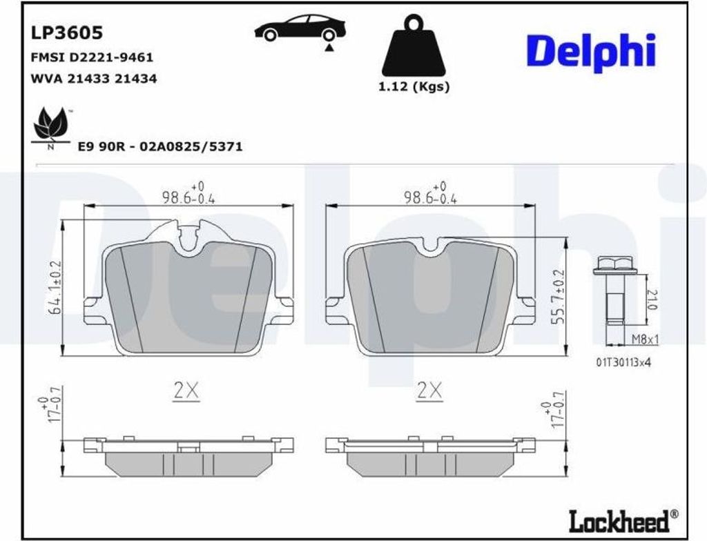DELPHI Bremsbeläge Satz Bremsklötze für BMW 3 Touring (G21) Produktbild 