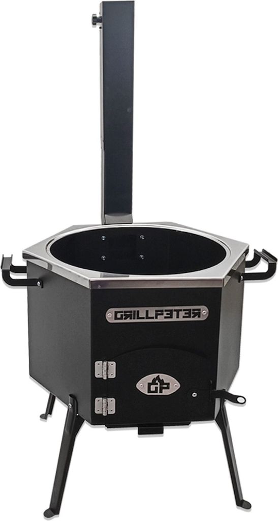 Utschak Dauren mit Abzugsrohr und Anpassungsring für Kazan oder Grillplatte