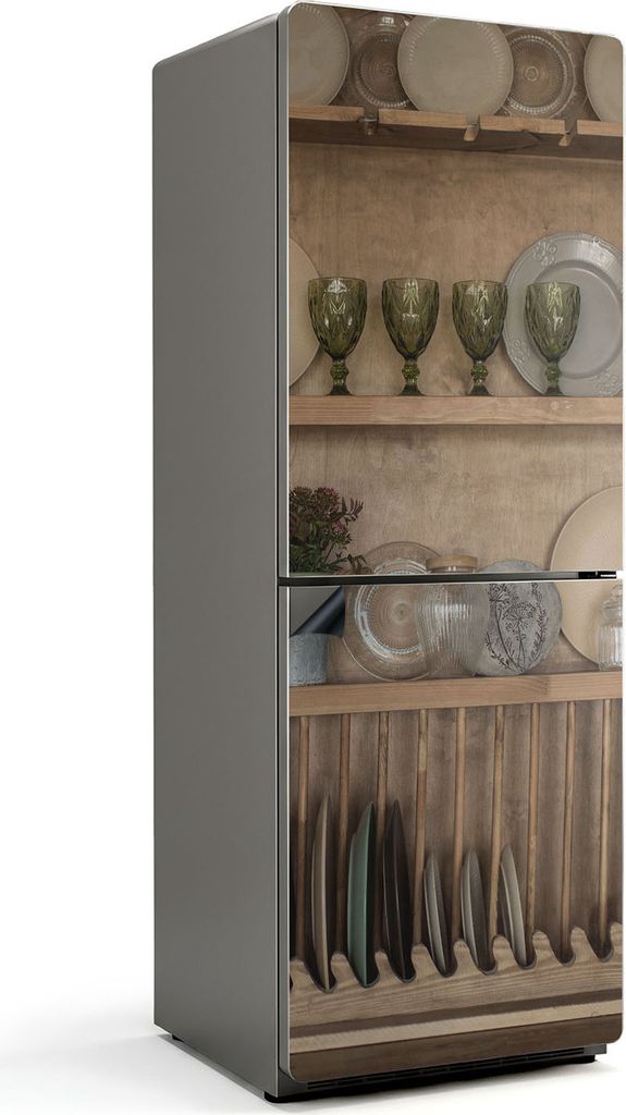Stilvolles Anrichten der Speisen – Magnetische Kühlschrank Abdeckung – Dekorfolie magnetisch Küche – Kühlschrank Magnet Deko – selbstkle...