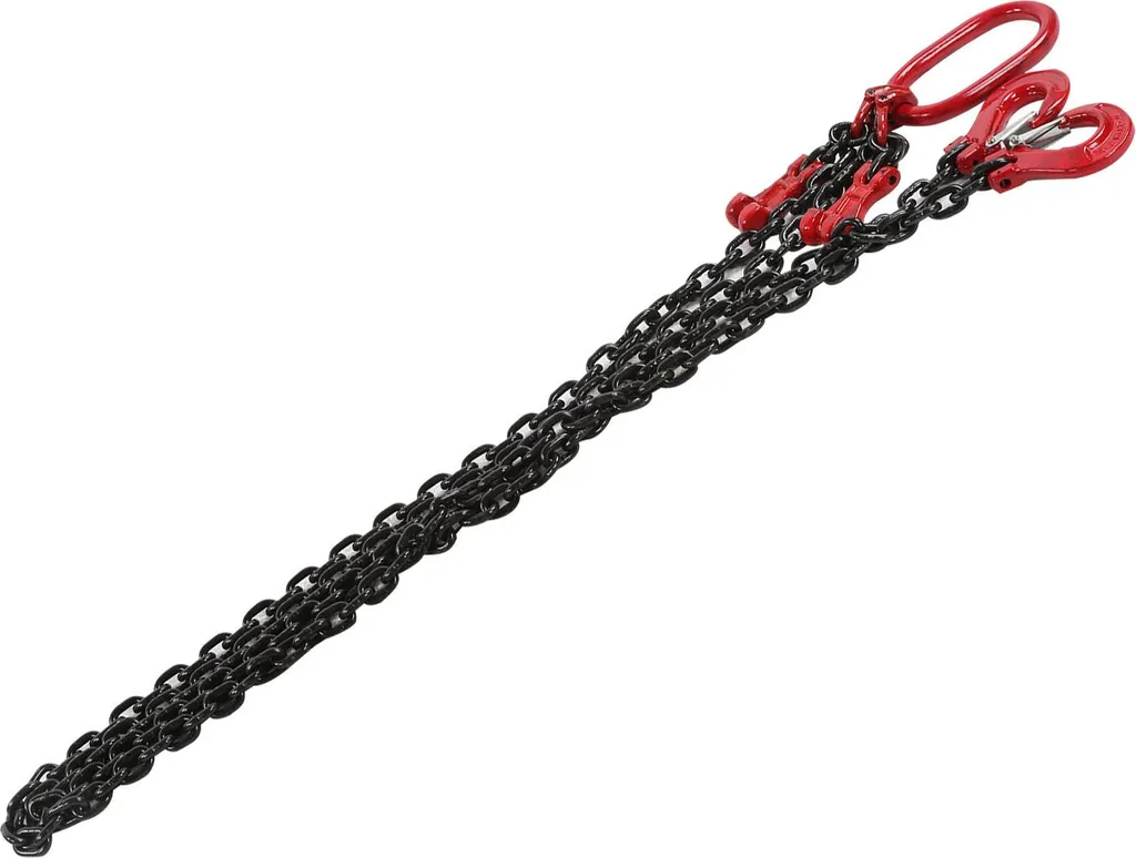 Élingue chaîne 2 brins réglable 8mm pour grue et manutention 4,75t 2m