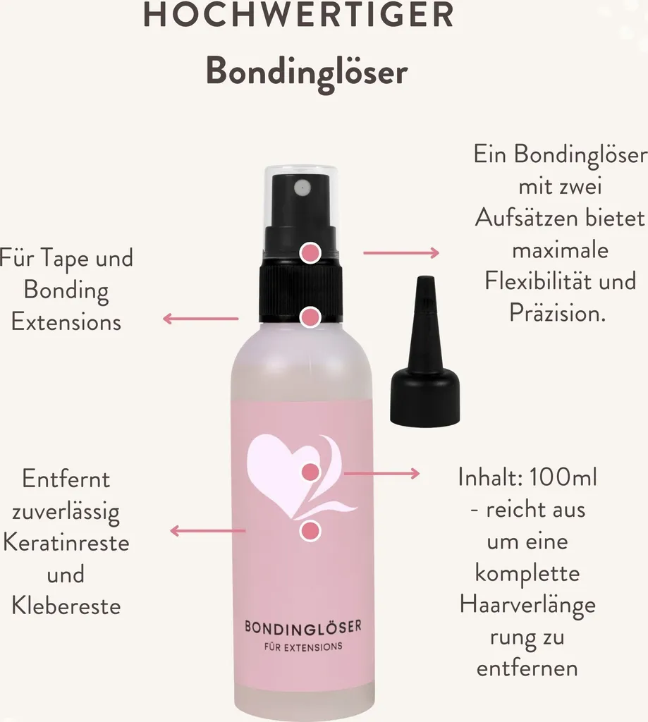 Kit Retrait Extensions Cheveux avec Solvant Liquide et Pince de Dépose - 13