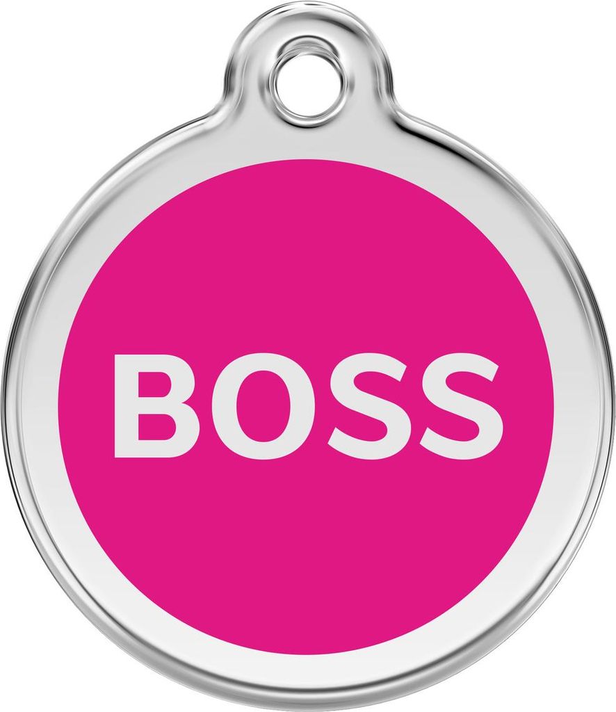 RedDingo Hundemarke mit individueller Gravur Boss hot pink, Größe: M