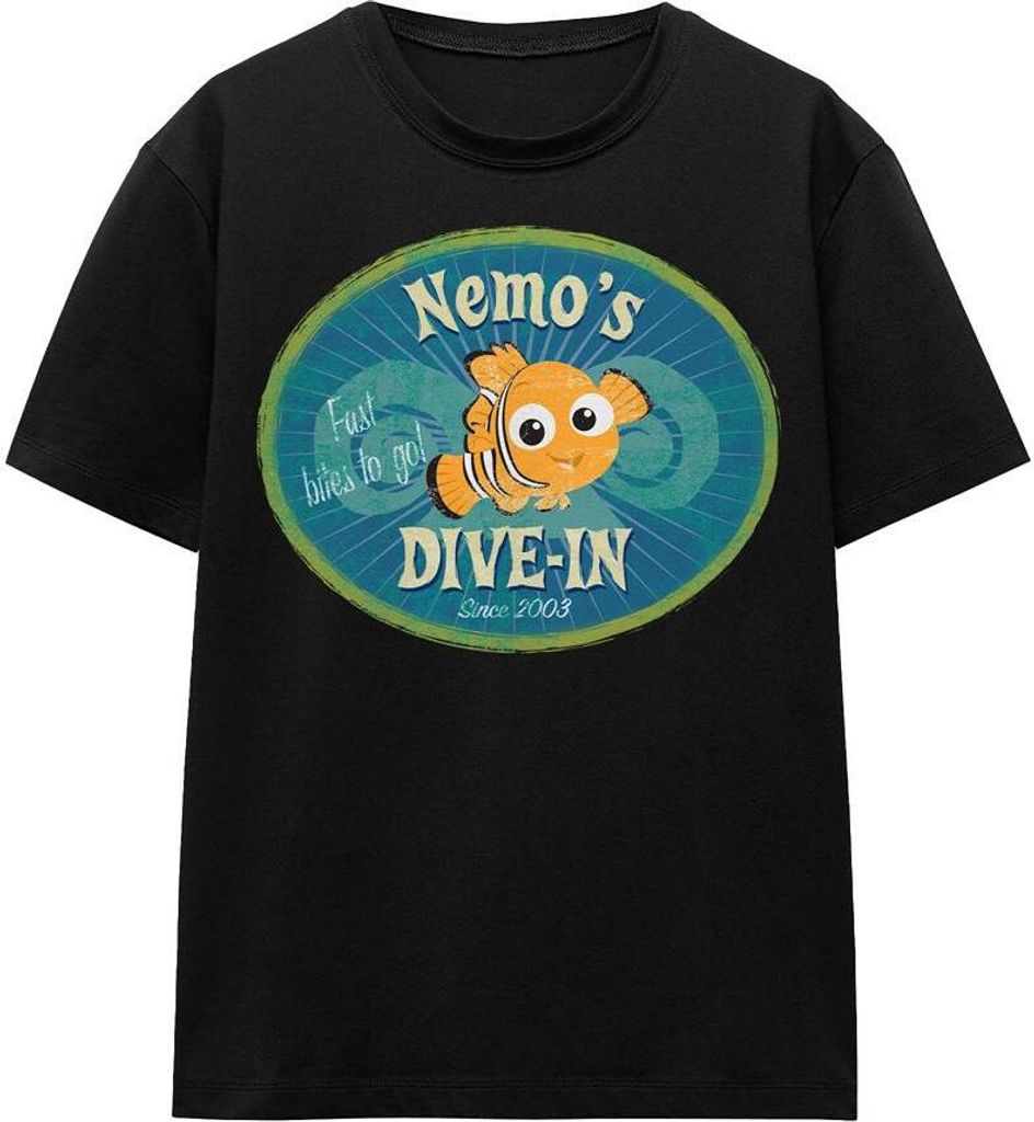 Finding Nemo - "Nemo's Dive In" T-Shirt für Herren/Damen Uni TV17367 (S) (Schwarz)