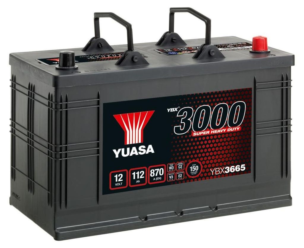 YUASA YBX3000 Starterbatterie 12V 112Ah 870A/EN für Auto Produktbild 