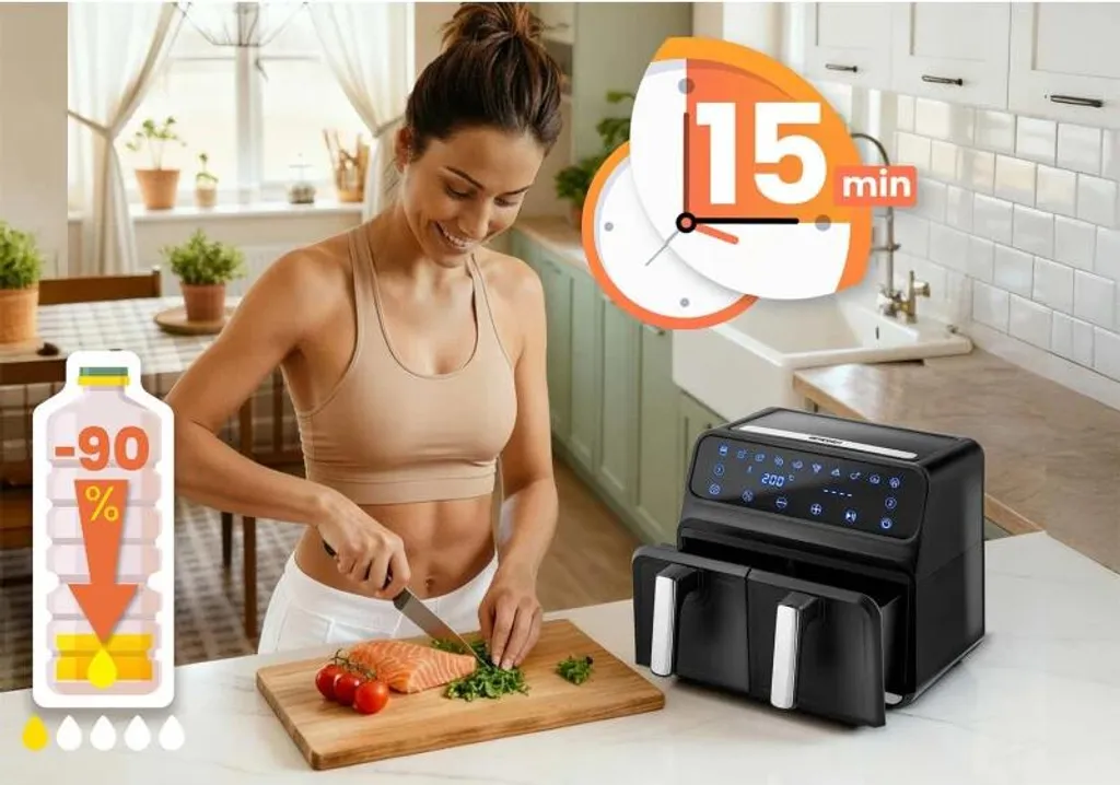 Recensione Berdsen BD-653: Friggitrice Aria Calda 1700W Doppia Area - 11