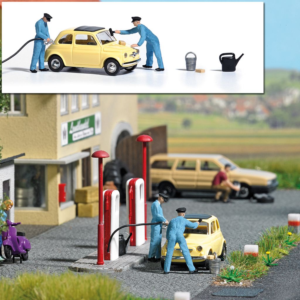 Busch H0 7820 Action Set: Volltanken - NEU