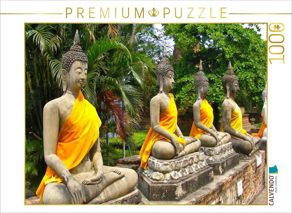 CALVENDO Puzzle Buddha Statue – Thailand Südostasien Reisen | 1000 Teile Lege-Größe 64x48cm Foto-Puzzle für glückliche Stunden