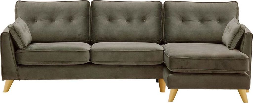 SLF24 - Rechtsseitiges Ecksofa Magnus - Elefant - Velluto 17