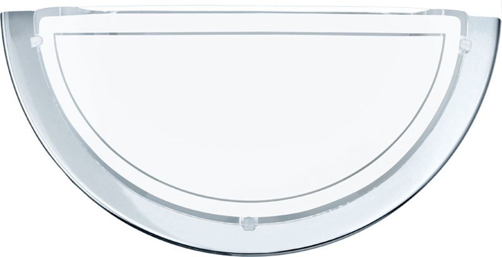 Eglo 83156 PLANET 1 E27 Wandleuchte Chrom Weiss Klar