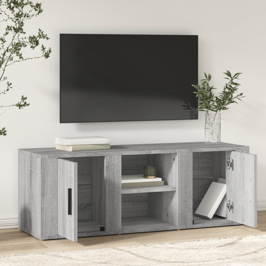 "im Sonderangebot"TV-Schrank Industriestil - CLORIS - Fernsehenschrank - Grau Sonoma 100x31,5x35 cm Holzwerkstoff - NeuMöbel3378614