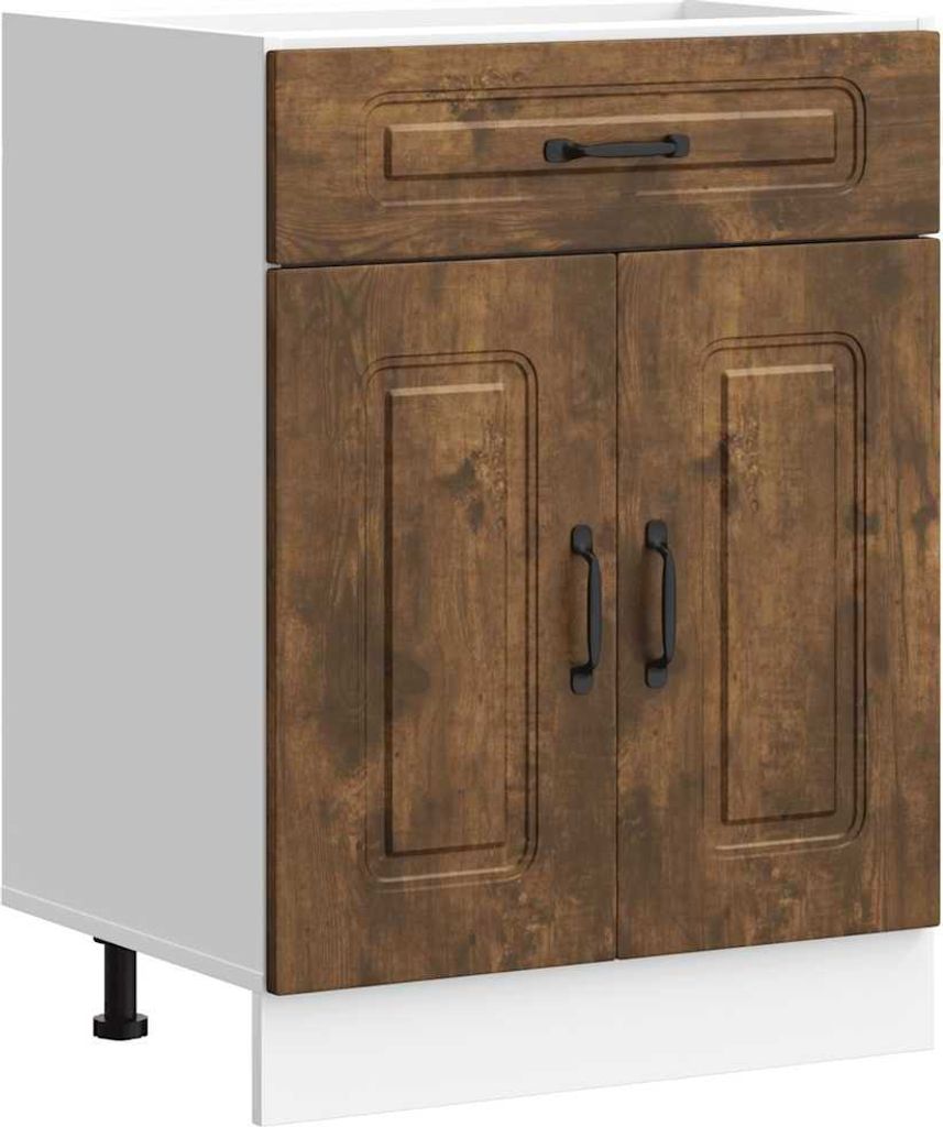 Küchenunterschrank Kalmar Räuchereiche Holzwerkstoff