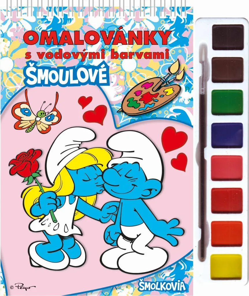 Coloriage Les Schtroumpfs 1 avec peinture intégrée et pinceau de précision