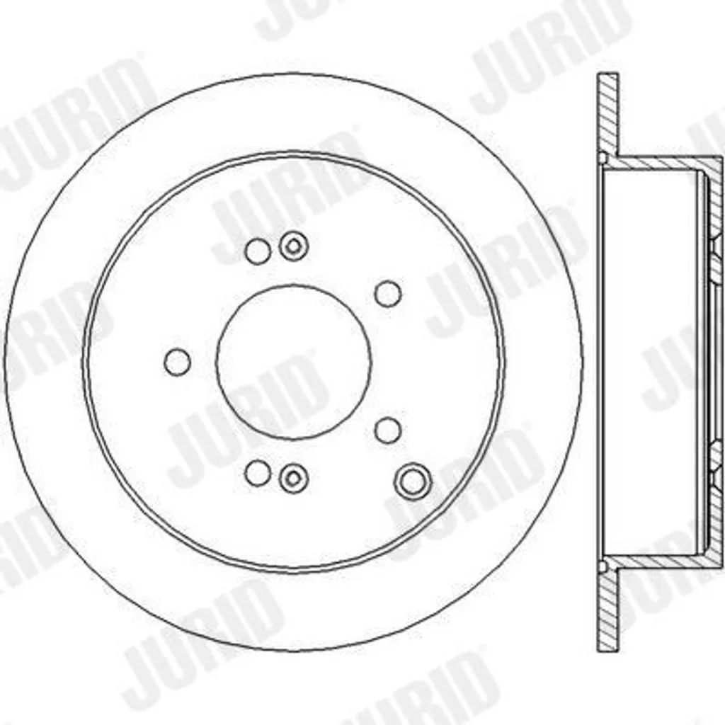 2 Disques de Frein JURID 562454JC pour HYUNDAI ix35 LM EL ELH 284mm
