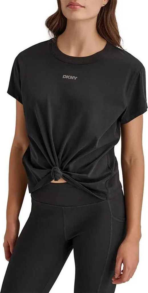 T-shirt DKNY Noir XS : Coupe Nœud pour une Silhouette Affinée et Élégante