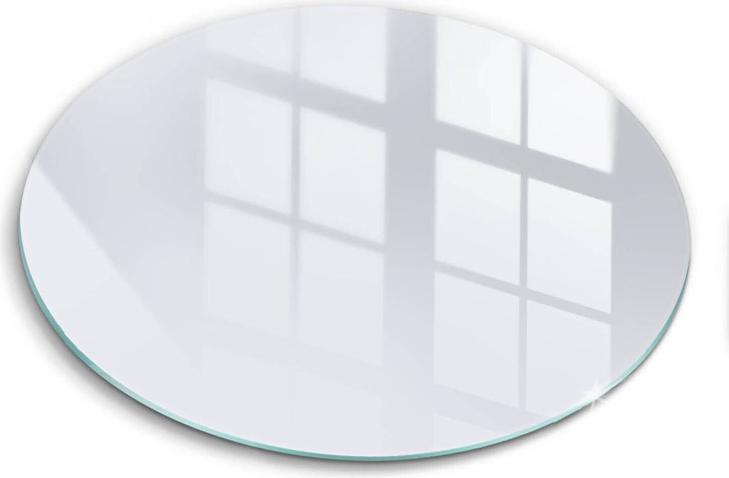 Glasschneideplatte - Herdabdeckplatte - fi30 cm -Schneidebrett - Spritzschutz - weiße Farbe