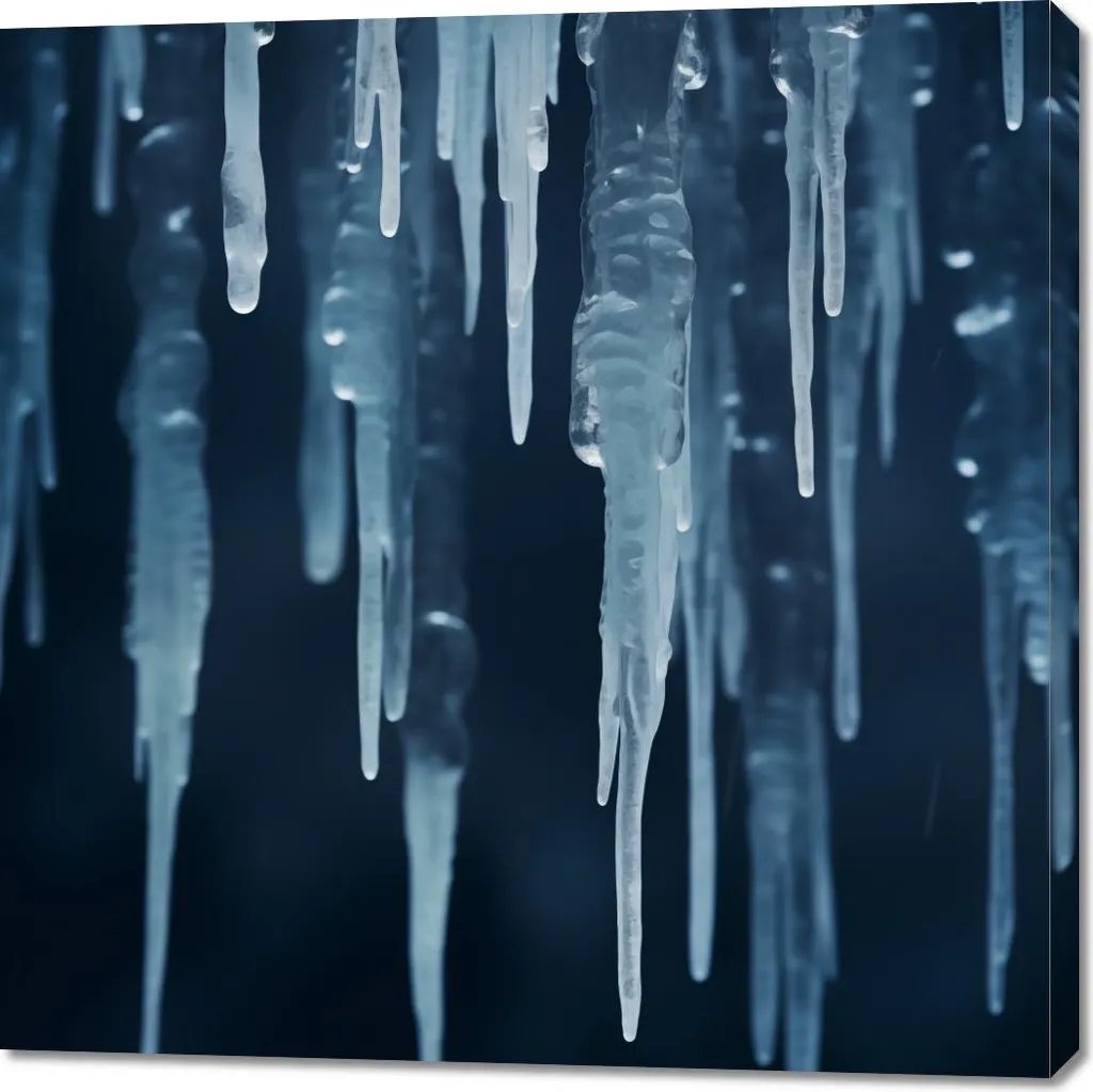 Toile Artistique Chuchotements d'hiver 100x100 cm - Finition Haut de Gamme