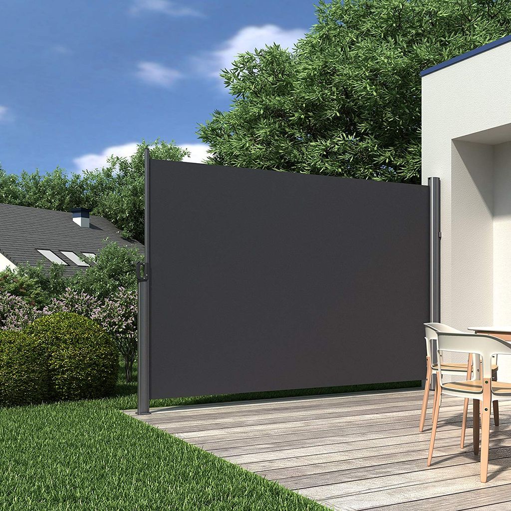 Seitenmarkise Alu Ausziehbar Sonnenschutz Sichtschutz für Balkon Terrasse