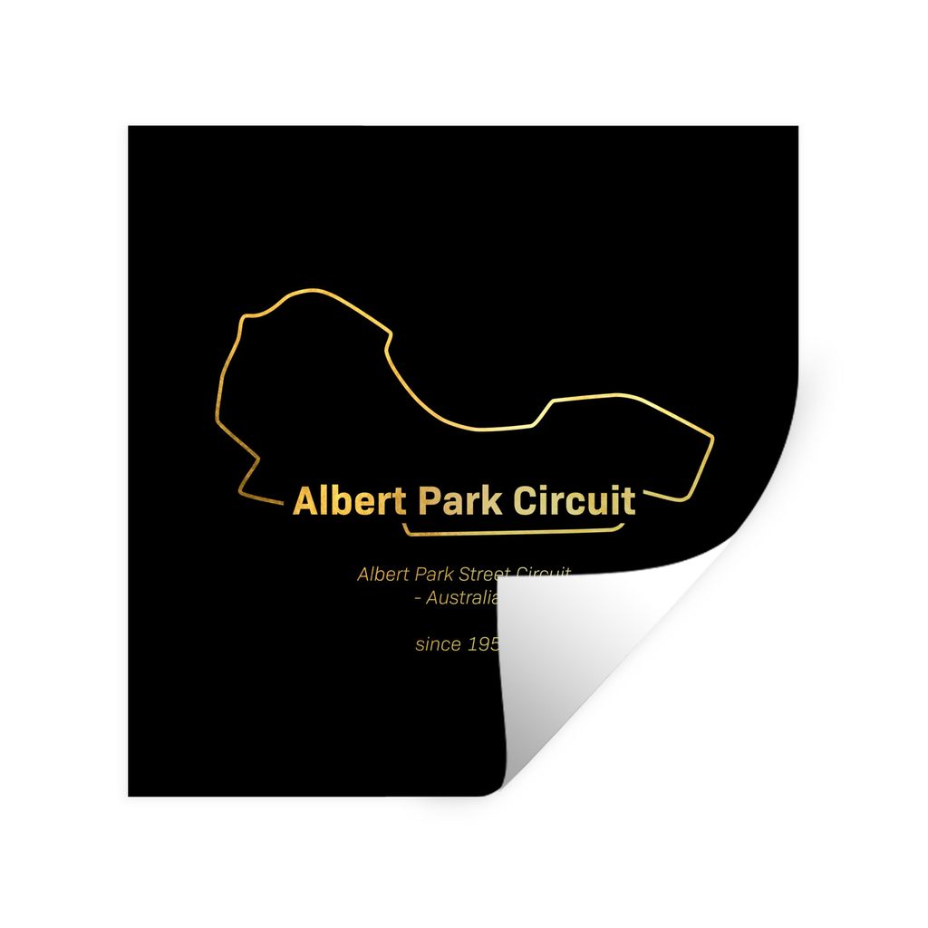 MuchoWow Wandtattoo Wandsticker Wandaufkleber Australien - Formel 1 - Rennstrecke 50x50 cm Selbstklebend und Repositionierbar - Selbstklebend - F...