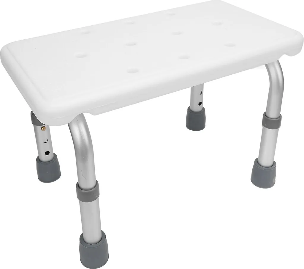 Chaise de douche en aluminium antidérapante avec trous d'évacuation