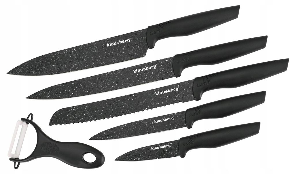 Klausberg sada 5 kusů mramorových kuchyňských nožů se Obrázek produktu 