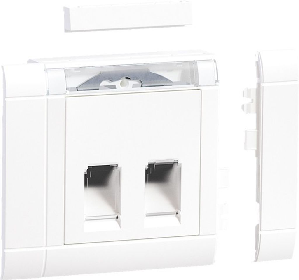 HAGER GSETDM1029016 Geräteeinbauset 2-fach RJ45 (GSETDM1029016)