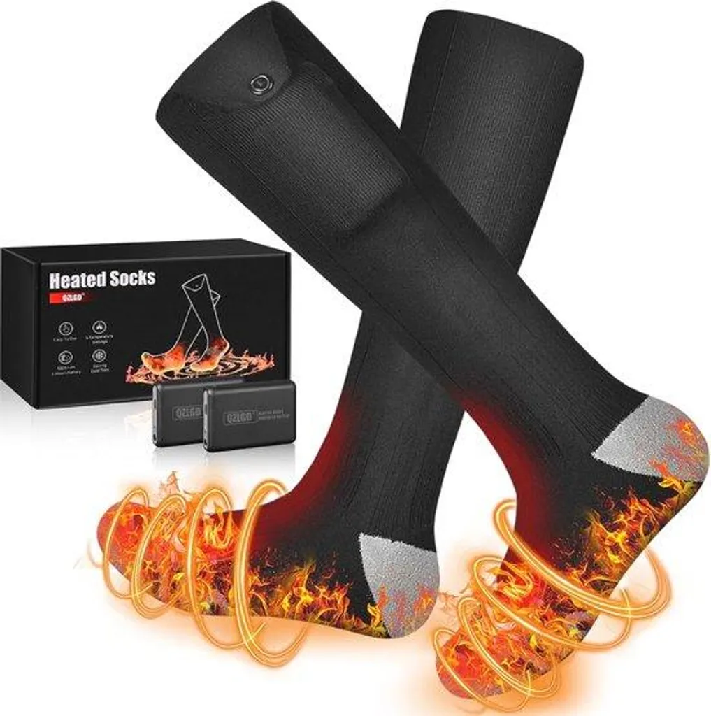 Chaussettes chauffantes électriques rechargeables pour ski et randonnée