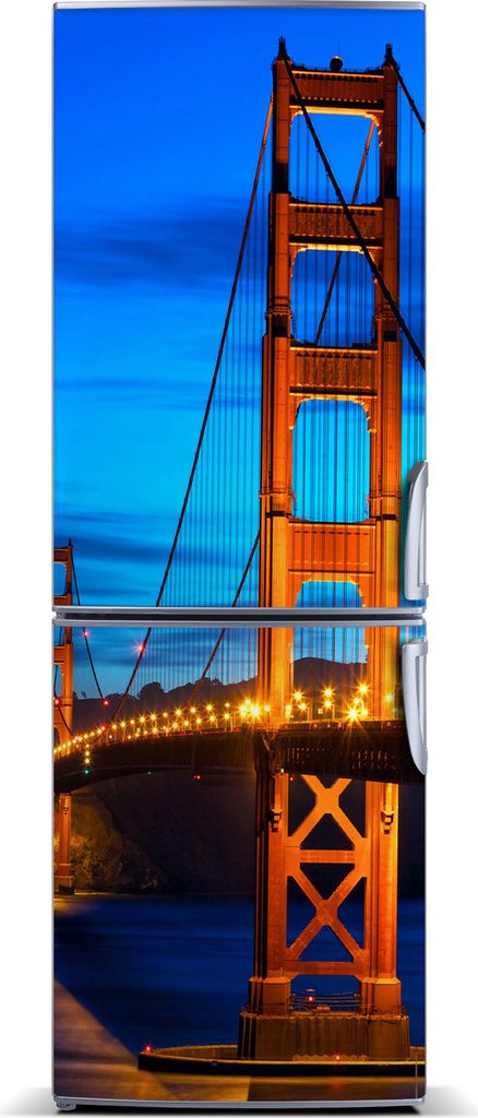 Tulup Kühlschrankdekoration - Magnetmatte - 60 cm x 180 cm - Magnet auf dem Kühlschrank - Brücke In San Francisco