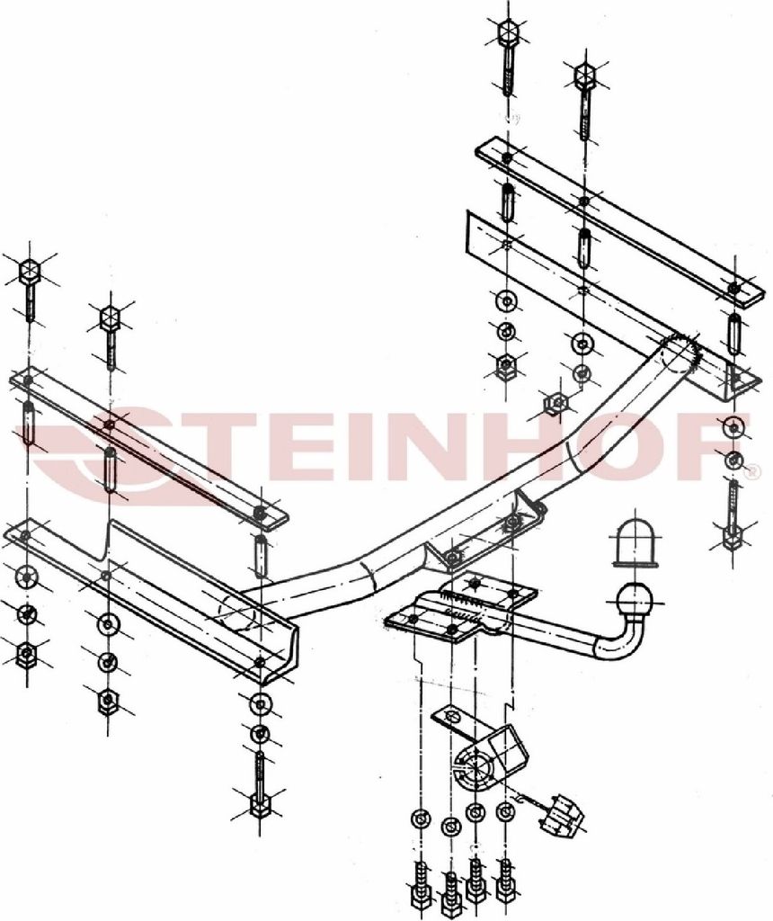 Z546313 Anhängerkupplung passend für DAEWOO Espero 1995-1998 starr